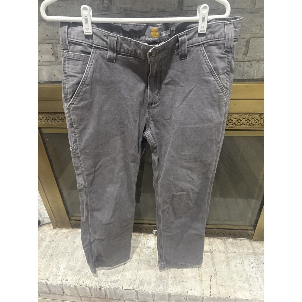 Carhartt Relaxed Fit Carpenter Cargo Pants Grey Mens Size 33x28